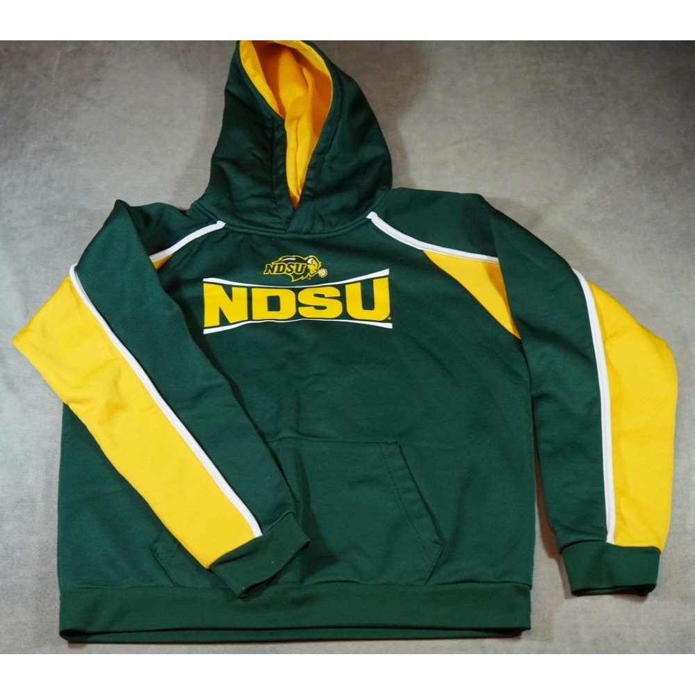 NDSU Bison Hoodie Mens Medium Green Sweatshirt Pullover‎ Colosseum NCAA